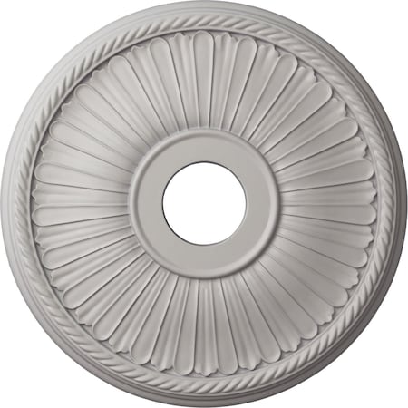 Ekena Millwork Berkshire Medallion (Canopies up to 6 3/8"), 20 1/8"OD x 3 7/8"ID x 1 7/8"P, Ultra Pure White CM20BE1UWF